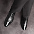 Elegant Breathable Leather Oxfords for Men - Stylish Formal Dress Shoes Perfect for Office, Parties, and Weddings with Comfortable Rubber Outsole and Lace-up Closure